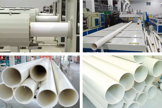 خط تولیدی لوله های خودکار آب رسانی و تخلیه PVC با قطر پیچ 65/132