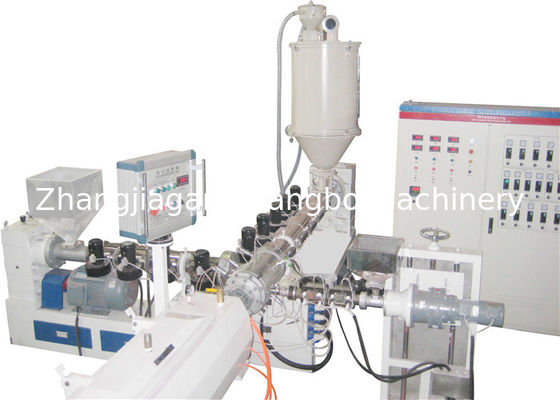 HDPE PP PPP PE لوله تک تک پیچ اکسترودر خط با گارانتی 1 سال، کاملا اتوماتیک