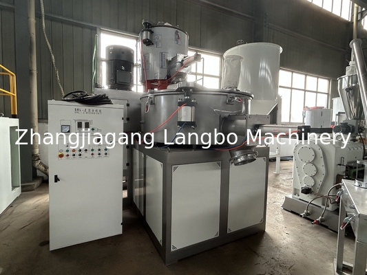 دستگاه میکسر پلاستیکی کنترلی 300/600 PLC 11 کیلووات برای تهیه مواد اولیه PVC