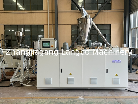 80/173 خط ساخت لوله های PVC با سرعت بالا با اکسترودر دو پیچ مخروطی ضد چرخش