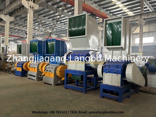 37KW خردکن برای لوله های PVC خط ماشین بازیافت زباله های پلاستیکی