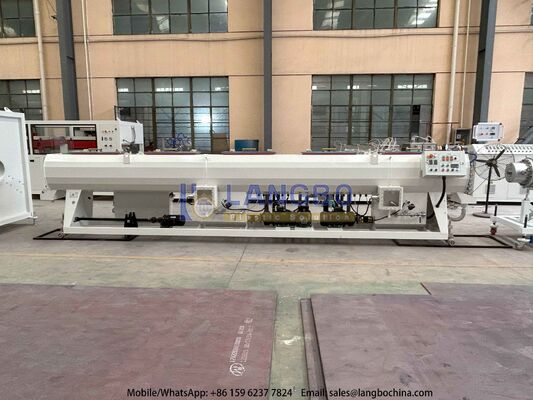 50-200mm PVC-U لوله اکستروژن خط با 80/156 55kw گیره باکس یکپارچه و موتور زیمنس