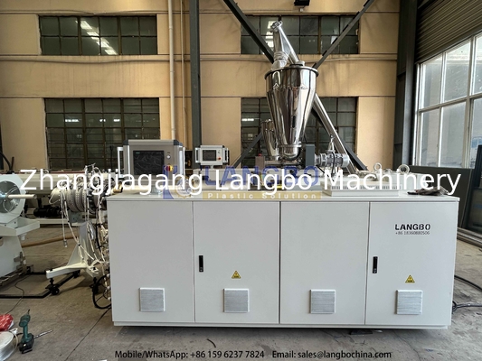 دستگاه ساخت لوله های PVC با اکسترودر دو پیچ موازی برای لوله های برق آب رسانی فاضلاب تزئینات شیمیایی