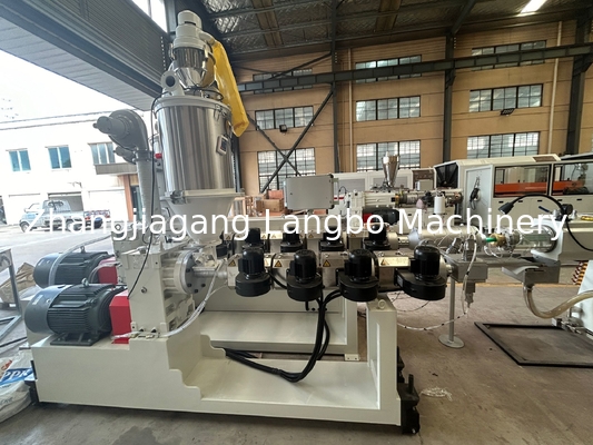 PE HDPE LDPE PPR یک پیچ پلاستیک اکسترویدر لوله اکستروژن لوله اکستروژن