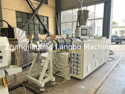 800kg/h خط ساخت لوله های PVC با سرعت بالا با پیچ 80/173 با سرعت بالا برای قطر لوله 75-250mm