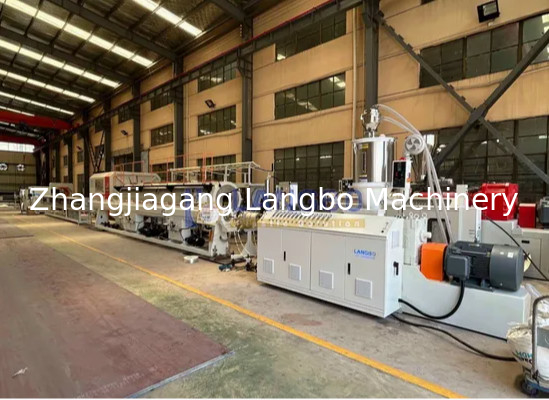 خط اکستروژن لوله های پلاستیکی چند لایه ای خط تولید ماشین لوله های HDPE PE با سرعت بالا