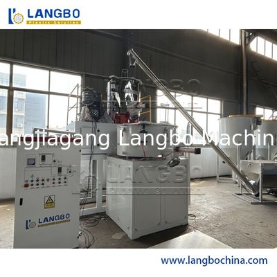 ماشین مخلوط کننده مواد اولیه پلاستیکی با سرعت بالا مخلوط کننده گرم و سرد برای رزین پودر WPC PVC