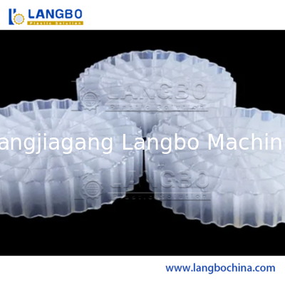 ماشین آلات ساخت خط تولید پلاستیکی Mbbr Biochip Biofilm Carrier Extrusion