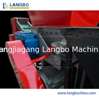 کار سنگین شفت های دوگانه زباله های جامد پلاستیک و کاغذ زباله های خرد کننده ماشین سخت PP / PET ورق خرد کننده خرد کننده برای صنعت درمان زباله