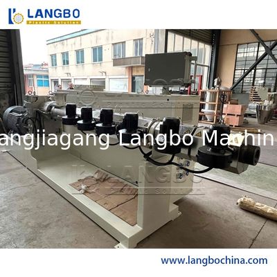 اکسترودر پیچ تک پیچ پلاستیک 150 - 1500KG / H سرعت برای لوله فاضلاب پلی اتیلن