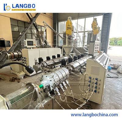 خط اکستروژن لوله PPR با قطر بزرگ با سرعت تولید 12m / min و کنترل PLC