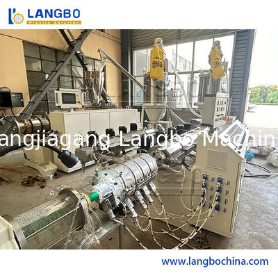 خط اکستروژن لوله PPR با قطر بزرگ با سرعت تولید 12m / min و کنترل PLC SIEMENS