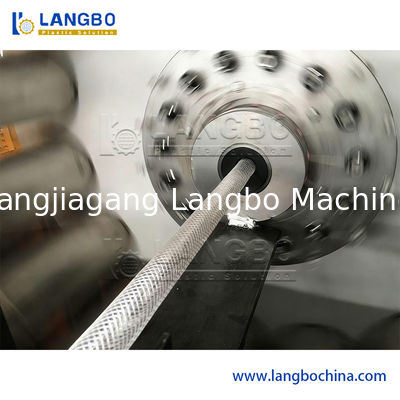 خط تولید لوله مستقیم تقویت شده با فیبر PVC، دستگاه اکسترودر لوله بافته شده پلاستیکی