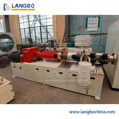 اکسترودر پیچ دو طرفه Pvc لوله آب، ماشین اکستروژن پلاستیک اتوماتیک کنترل