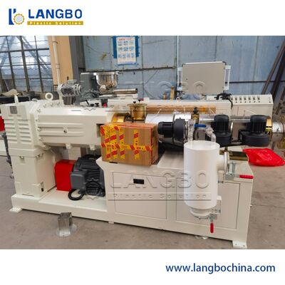 اکسترودر پیچ دو طرفه Pvc لوله آب، ماشین اکستروژن پلاستیک اتوماتیک کنترل