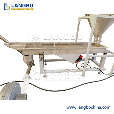 خط بثق مزدوج لولبي بلاستيكي لقطع الوجه الساخن لمركب PVC وتكوير الحبيبات وإعادة التدوير