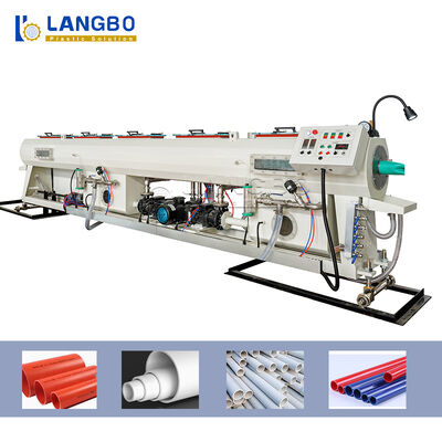 قطر لوله اکستروژن خط لوله PVC ISO ISO 16 - 630mm 22- 160KW قدرت اکسترودر