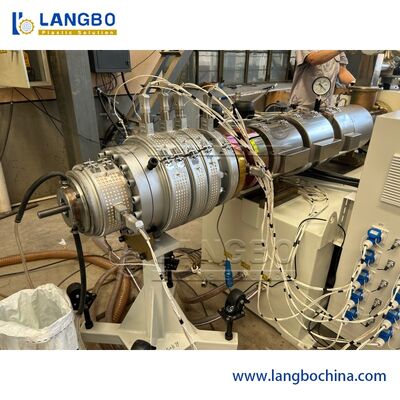 PLC صفحه لمسی PVC لوله خط اکستروژن دو پیچ لوله ساخت ماشین