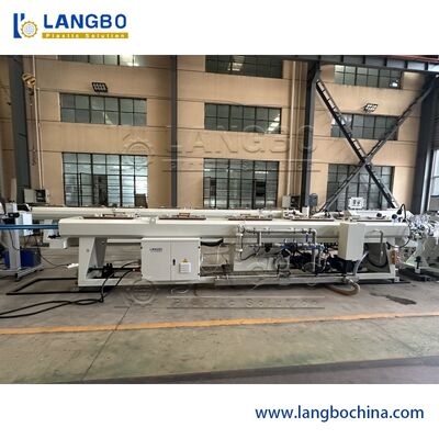PLC صفحه لمسی PVC لوله خط اکستروژن دو پیچ لوله ساخت ماشین