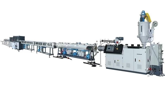 110 میلی متر پلی اتیلن خط تولید اکستروژن PLC تک پیچ
