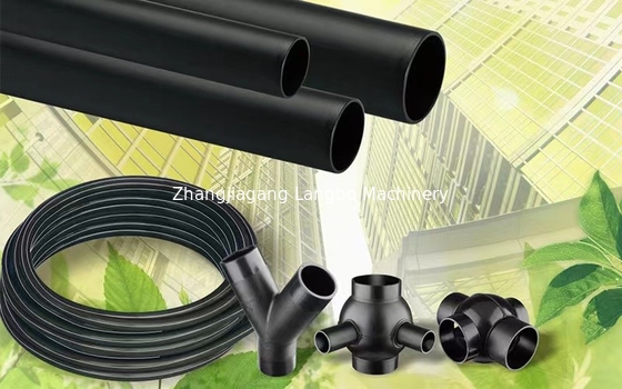 خط ساخت لوله PE HDPE ماشین اکستروزن پلاستیکی ولتاژ 380V 50HZ 3 مرحله