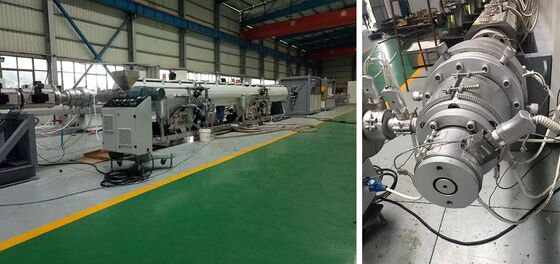 دستگاه اکستروژن اتوماتیک لوله اچ دی پی 65 میلی متر موتور زیمنس