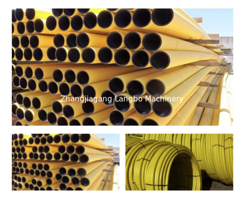 طراحی پیچ تک تراکم بالا HDPE PE خط اکستروژن لوله برای نیازهای ولتاژ سفارشی