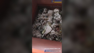 خردکن کیسه های بافته شده با خردکن دو شفت